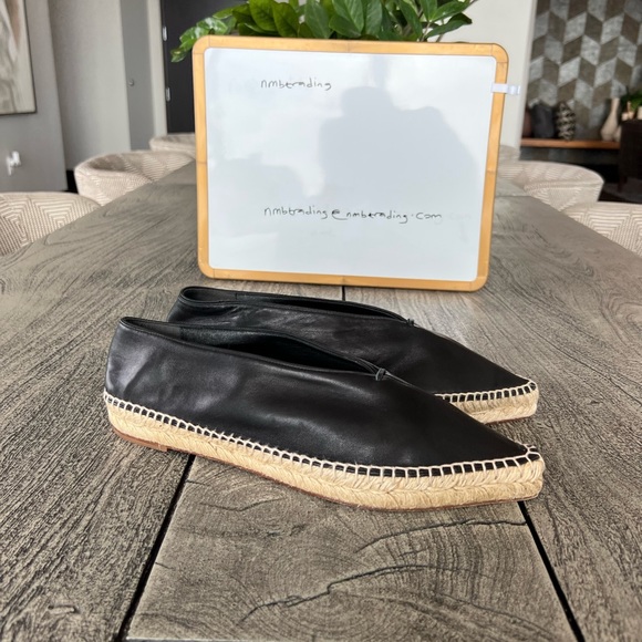 Celine made in Italy soft Italian leather 10M(40) pointed toe espadrilles flats - Picture 12 of 16
